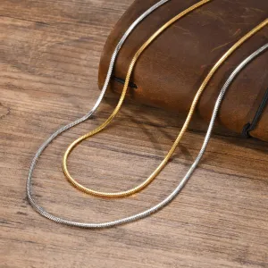 Basic Snake Herringbone Chain Necklaces for Men Women