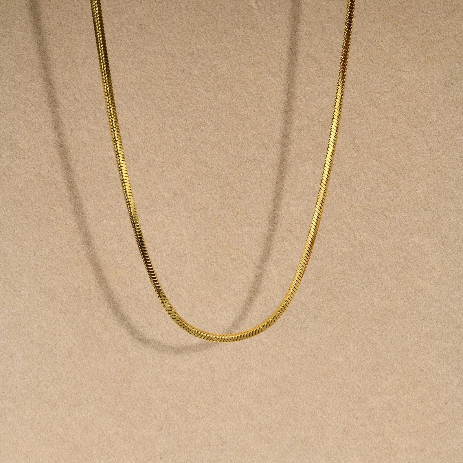 Basic Snake Herringbone Chain Necklaces for Men Women