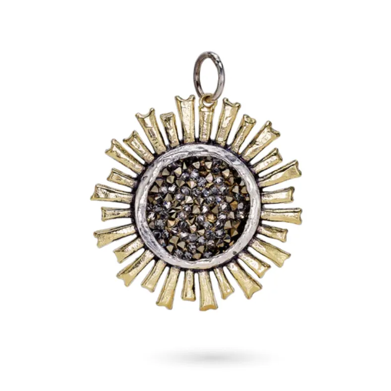 Be the Light Pendant - Brass, SS & Austrian