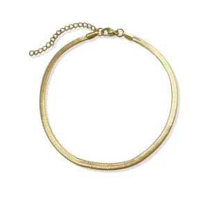 BECCA GOLD SNAKE CHAIN ANKLET