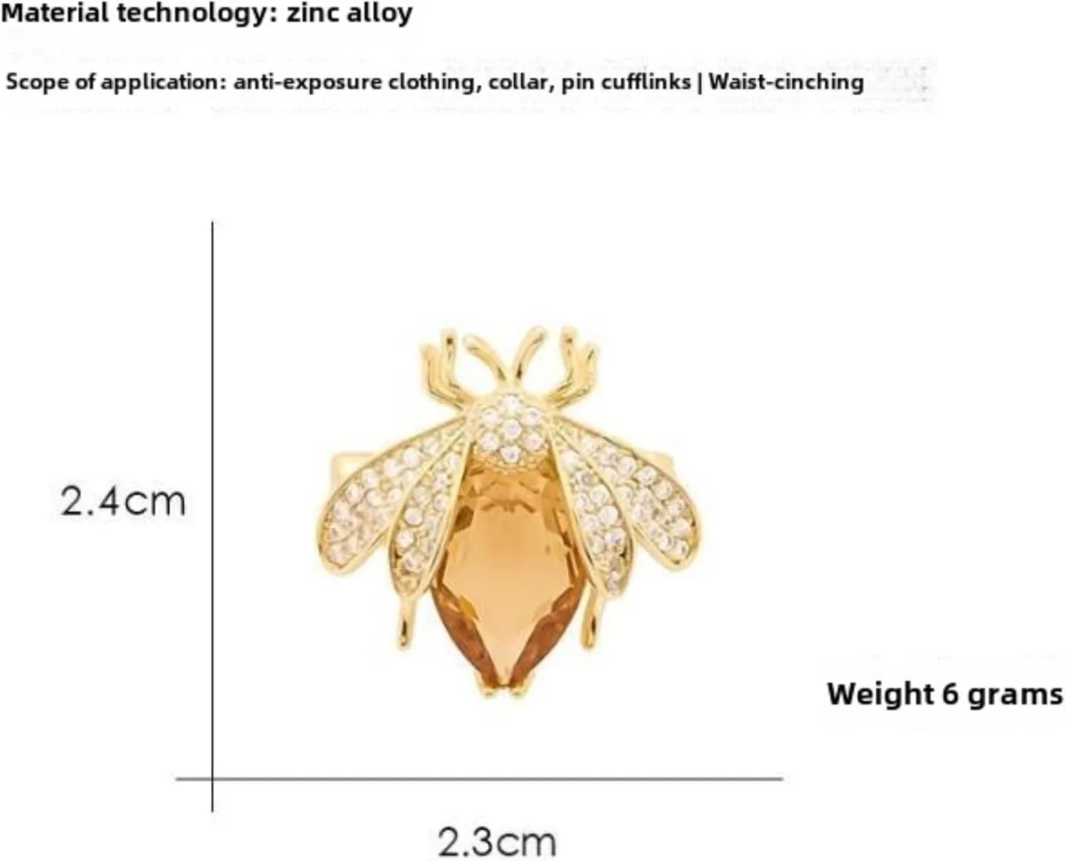 Bee Pin and Brooch - Women's Retro Honeycomb Fashion Rhinestone Sunflower Brooch - Cute Cartoon Personality Enamel Oil Drop Color Insect Pin
