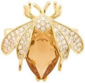 Bee Pin and Brooch - Women's Retro Honeycomb Fashion Rhinestone Sunflower Brooch - Cute Cartoon Personality Enamel Oil Drop Color Insect Pin