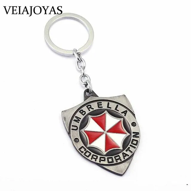 Biohazard Raccoon City Police Badge Souvenir Biological Hazard Pendant Necklace Umbrella Charm Keychains Necklaces Gifts Jewelry