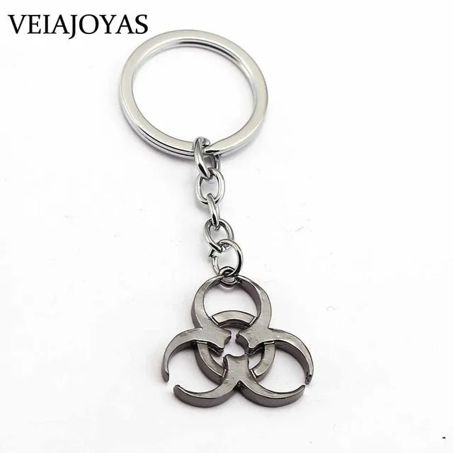 Biohazard Raccoon City Police Badge Souvenir Biological Hazard Pendant Necklace Umbrella Charm Keychains Necklaces Gifts Jewelry