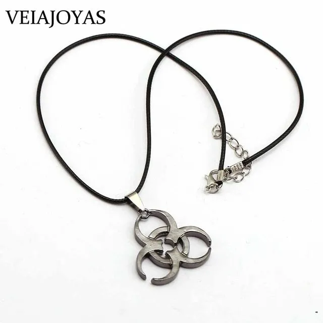 Biohazard Raccoon City Police Badge Souvenir Biological Hazard Pendant Necklace Umbrella Charm Keychains Necklaces Gifts Jewelry