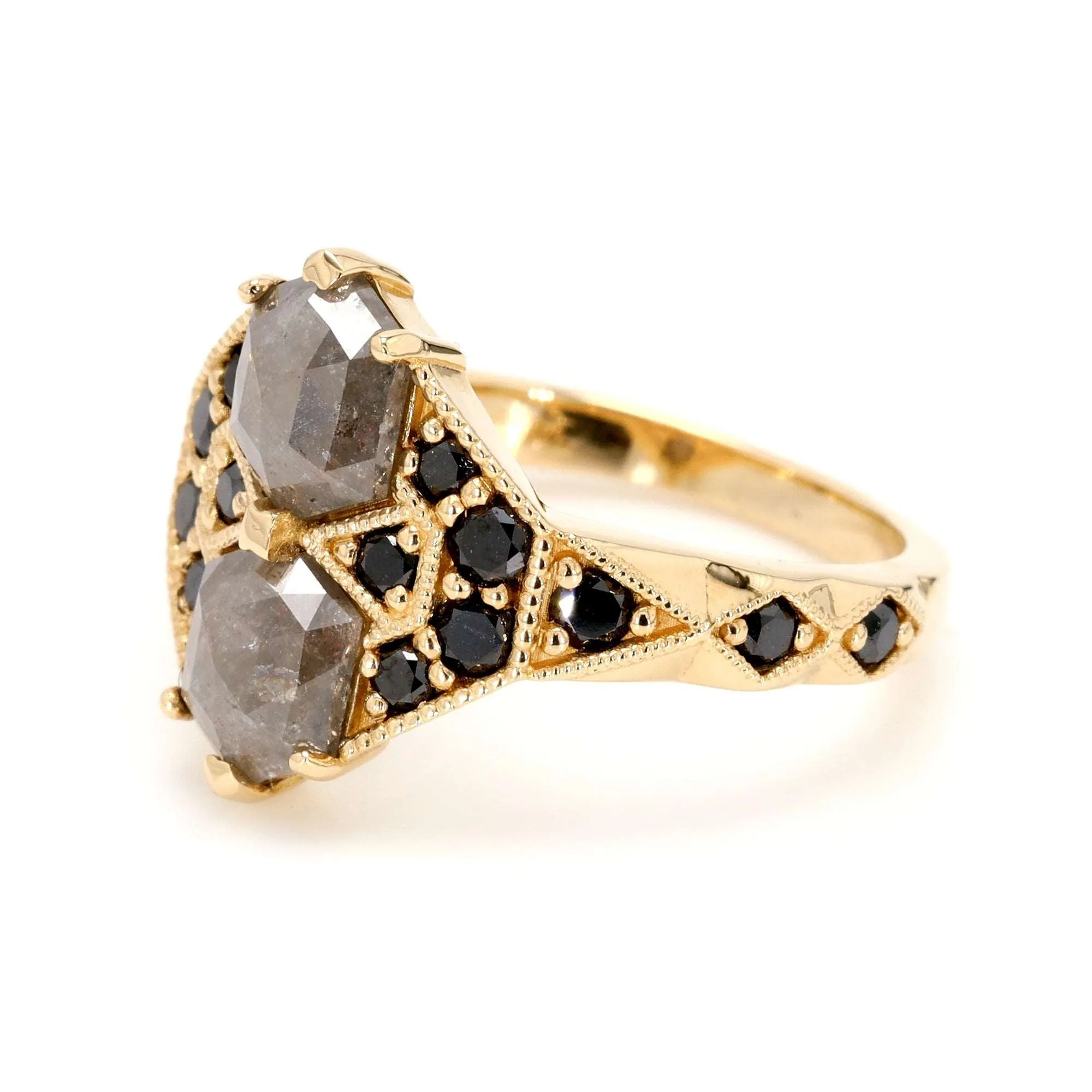 Black Diamond Engagement Ring