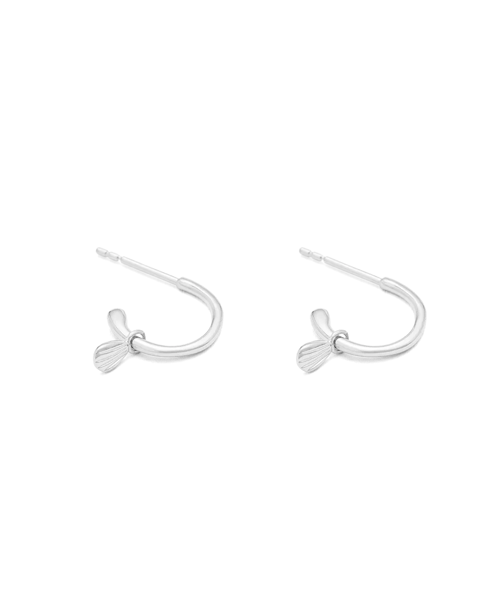 BLOOM DROP HOOPS (STERLING SILVER)