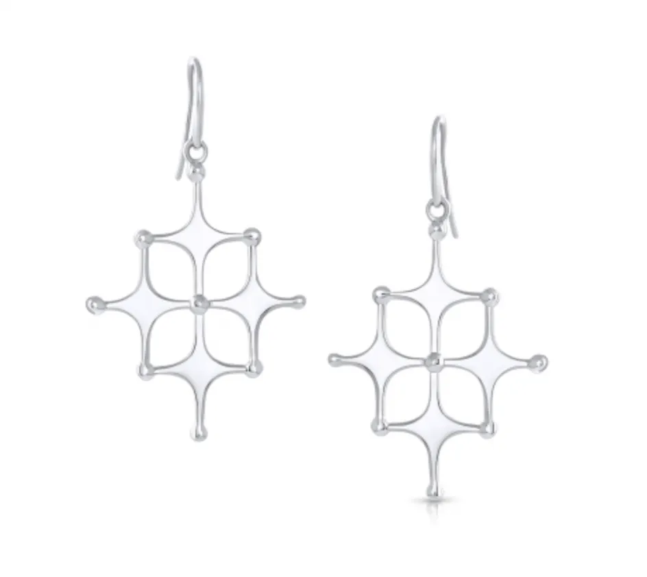 Bold Mid-Century Modern Star Earrings