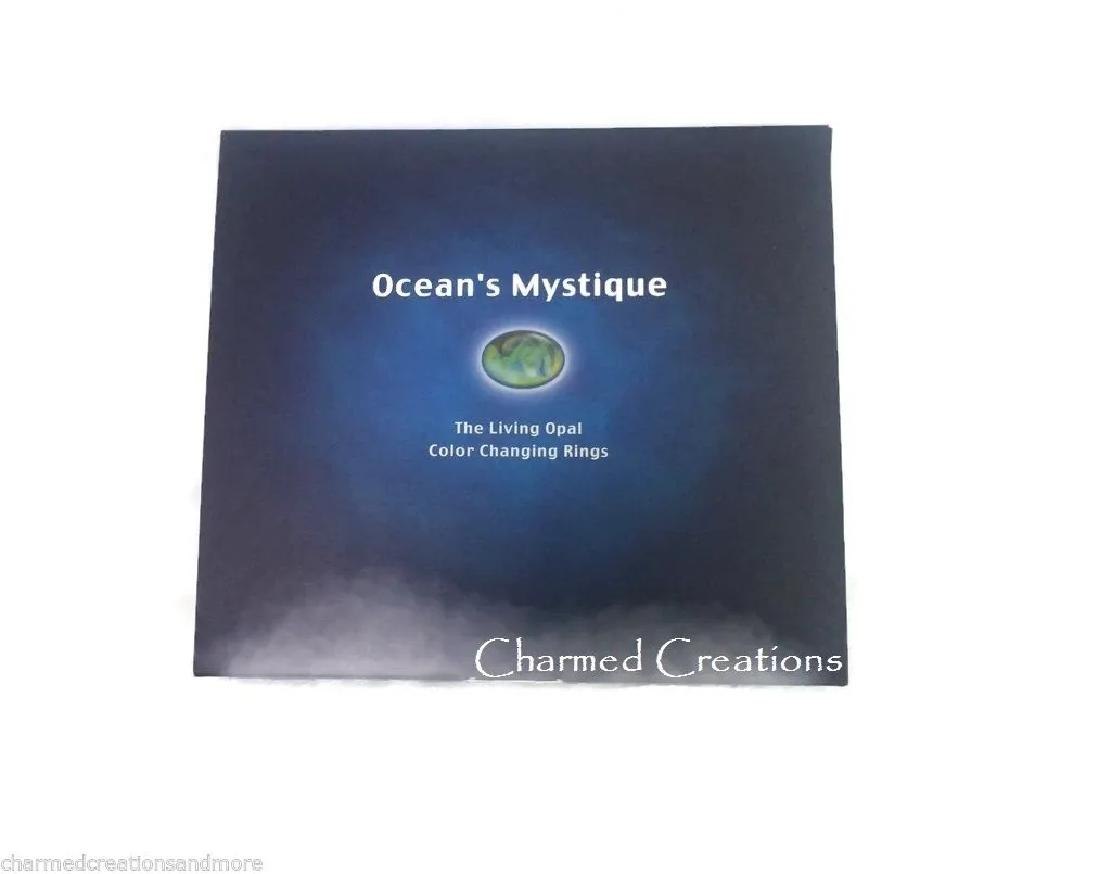 Box Of 36 Oceans Mystique Magnetic Hematite Mood Rings In Counter Top Display
