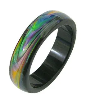 Box Of 36 Oceans Mystique Magnetic Hematite Mood Rings In Counter Top Display