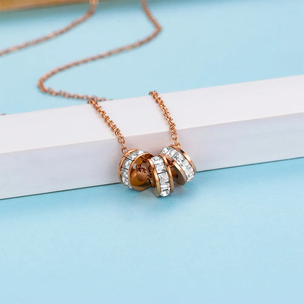 Boxed Endless Glam 2 Pieces  Necklace Set in Rose Gold