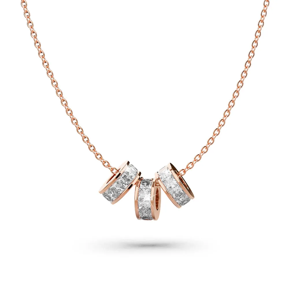 Boxed Endless Glam 2 Pieces  Necklace Set in Rose Gold