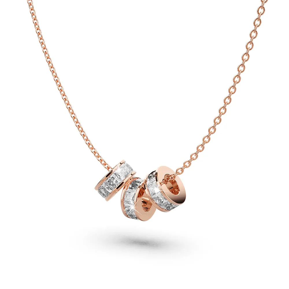 Boxed Endless Glam 2 Pieces  Necklace Set in Rose Gold