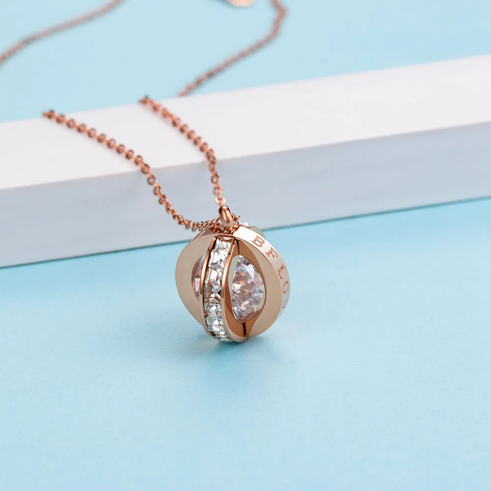Boxed Endless Glam 2 Pieces  Necklace Set in Rose Gold