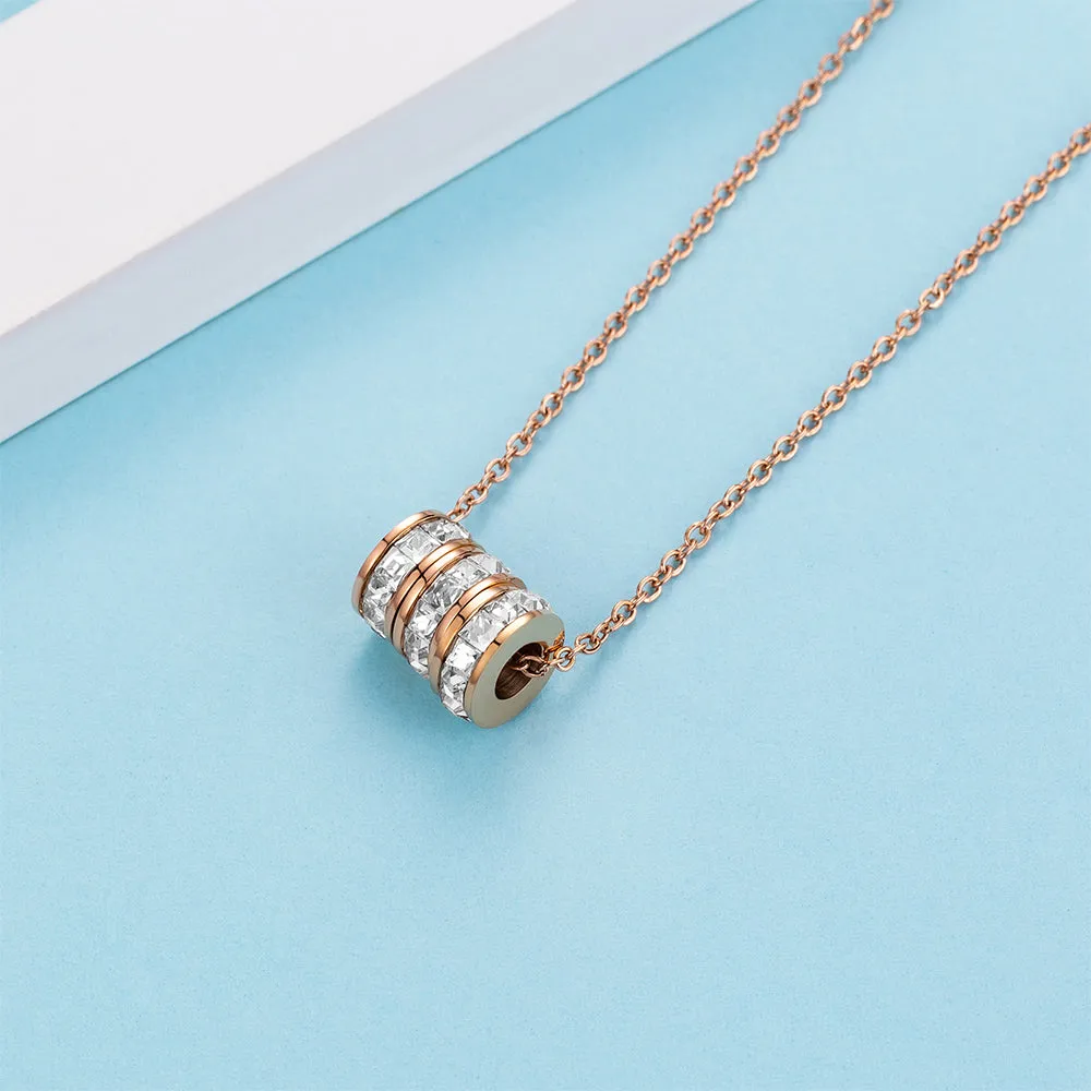 Boxed Endless Glam 2 Pieces  Necklace Set in Rose Gold