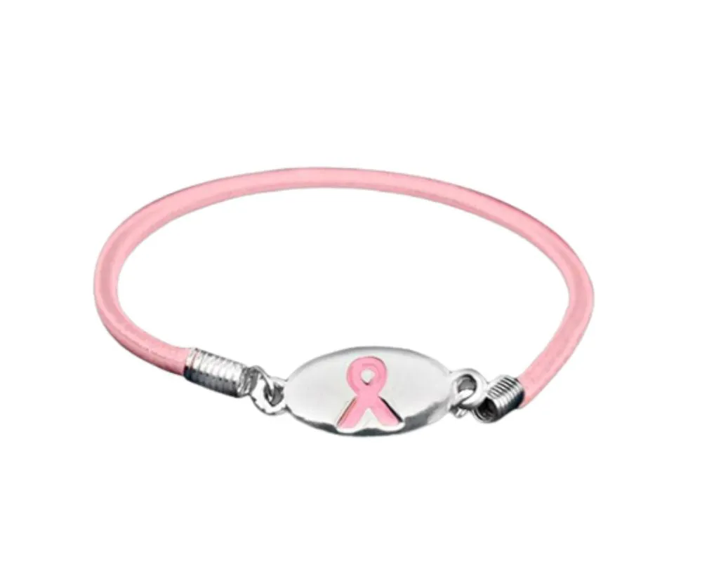 Breast Cancer Awareness Pink Ribbon Stretch Bracelets