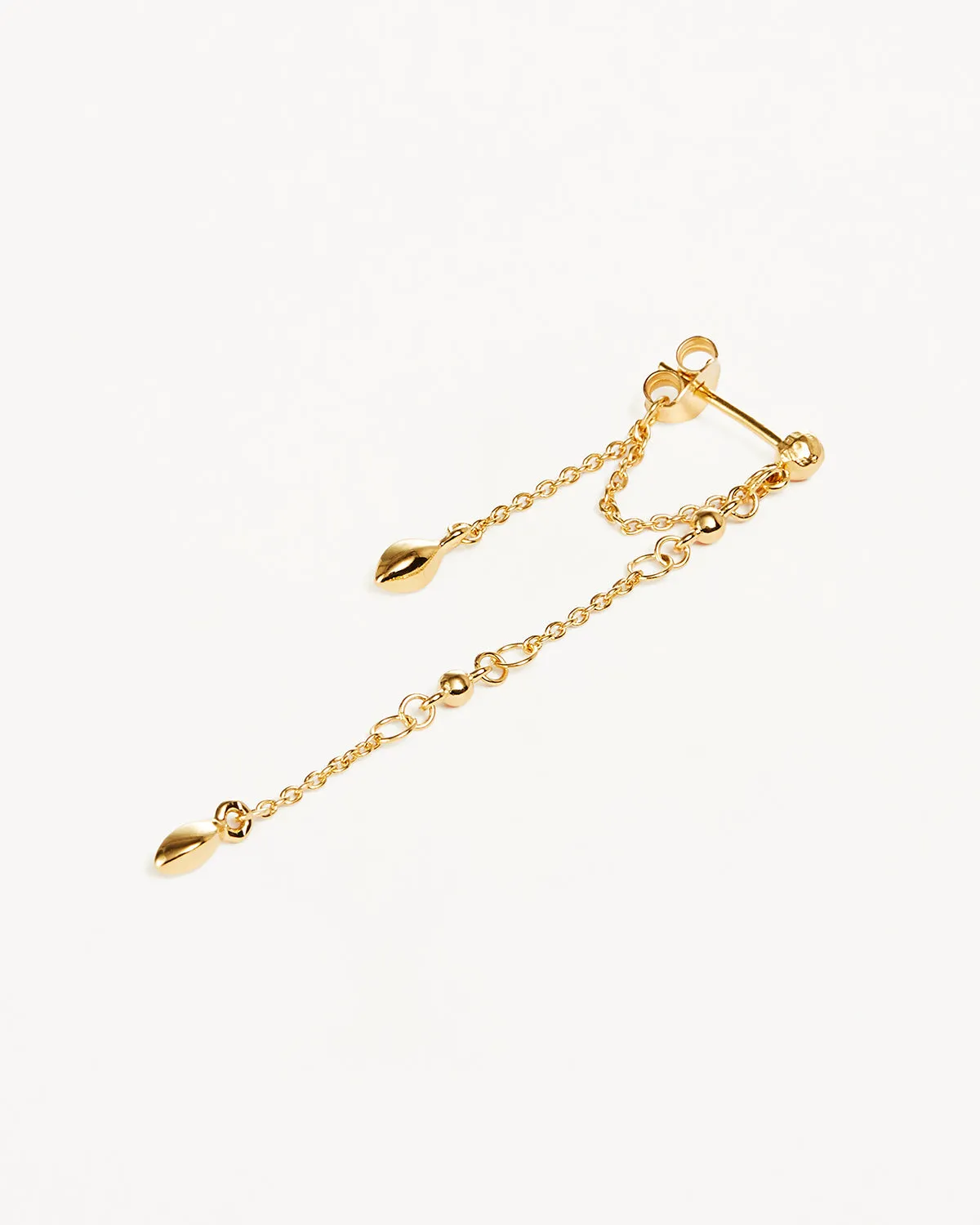 By Charlotte Luck and Love Chain Earrings, Gold