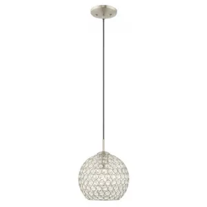 CASSANDRA 1 LIGHT MINI PENDANT, BRUSHED NICKEL