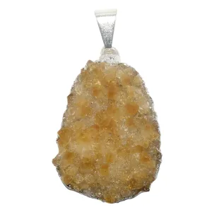 Citrine Pendant Dazzling Rich Abundance Honey Cluster