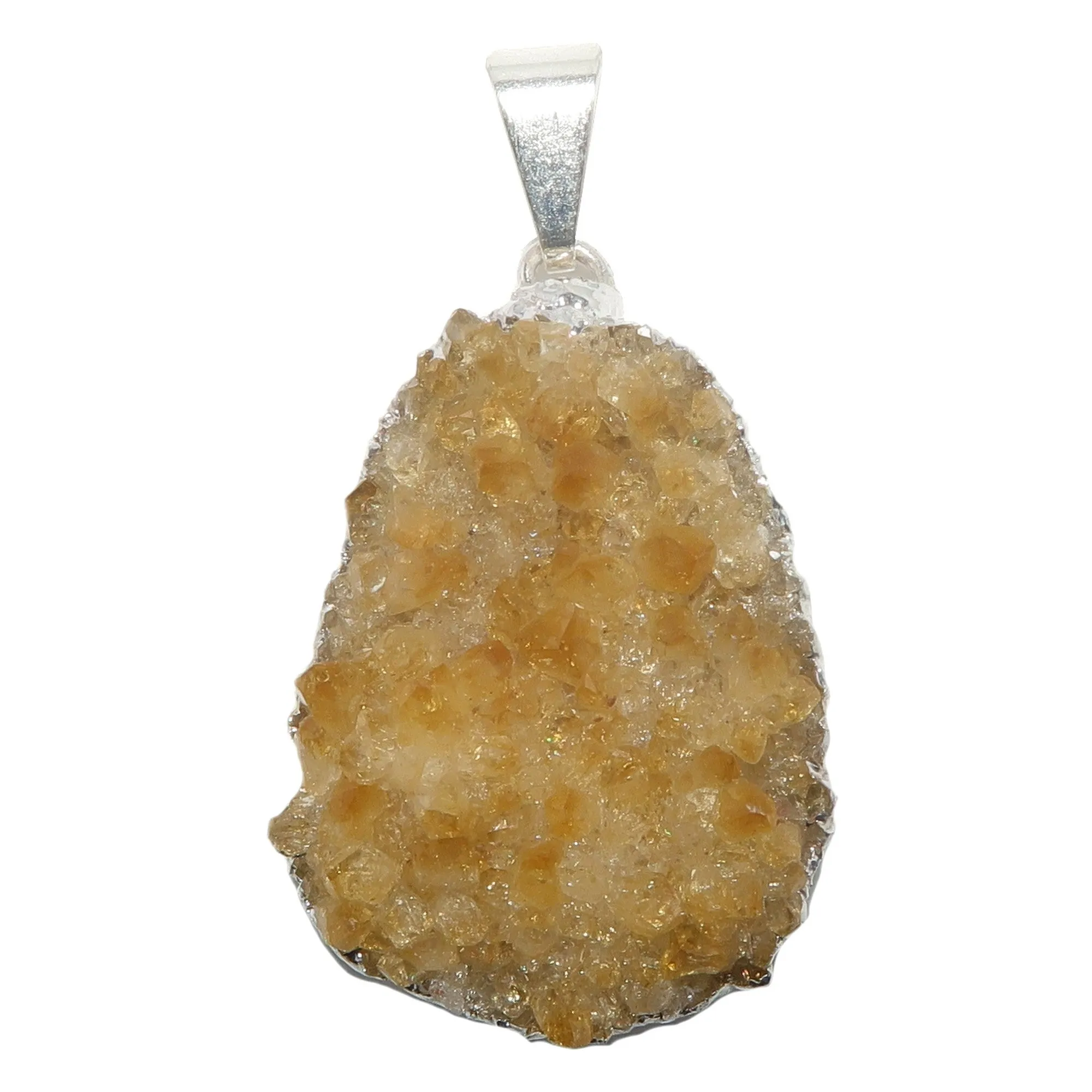 Citrine Pendant Dazzling Rich Abundance Honey Cluster