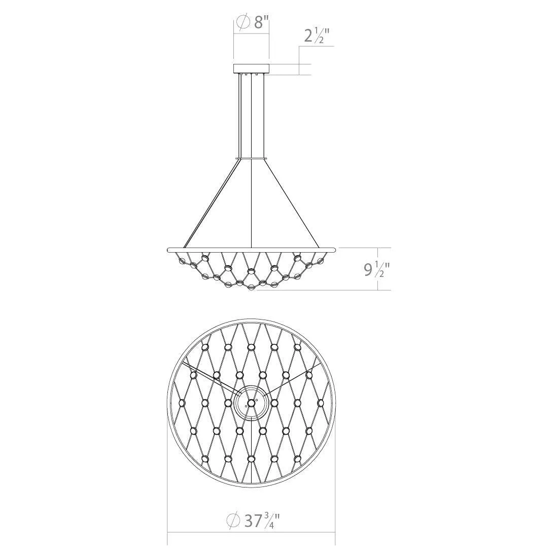Constellation Galaxy Matrix 36" Round LED Pendant