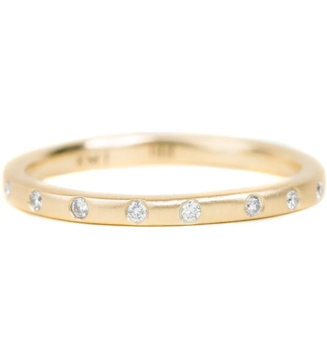 Contemporary Diamond Stacker - 18ky Gold, 14kpw Gold   VS Diamonds