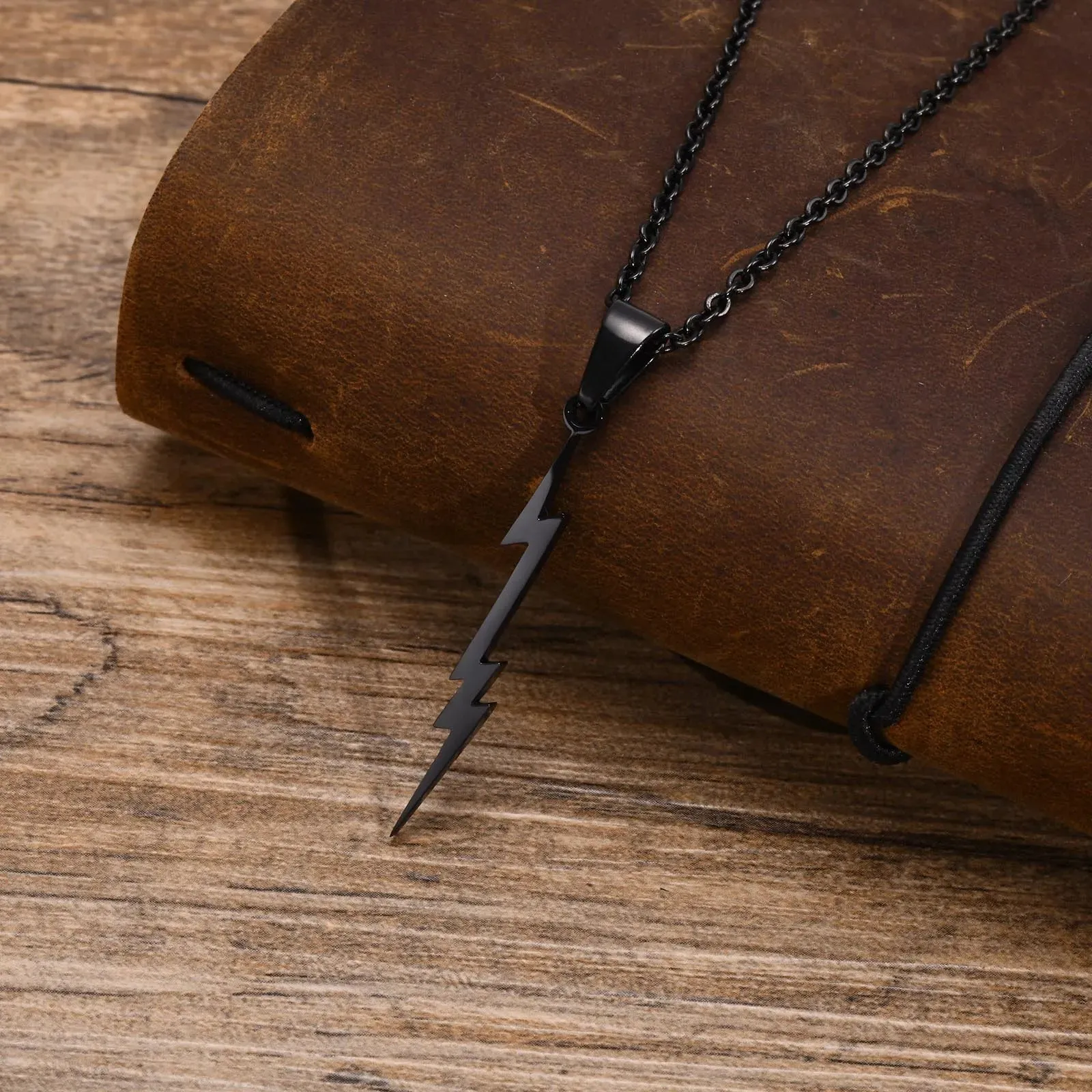 Cool Slim Lightning Necklaces for Men Boys