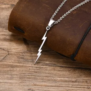 Cool Slim Lightning Necklaces for Men Boys