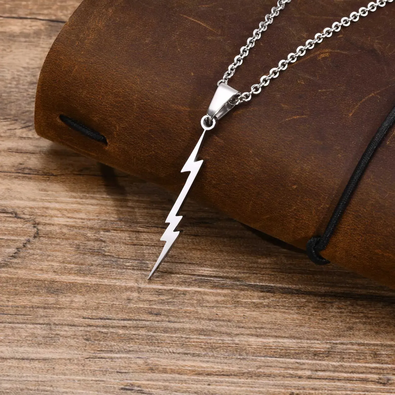 Cool Slim Lightning Necklaces for Men Boys