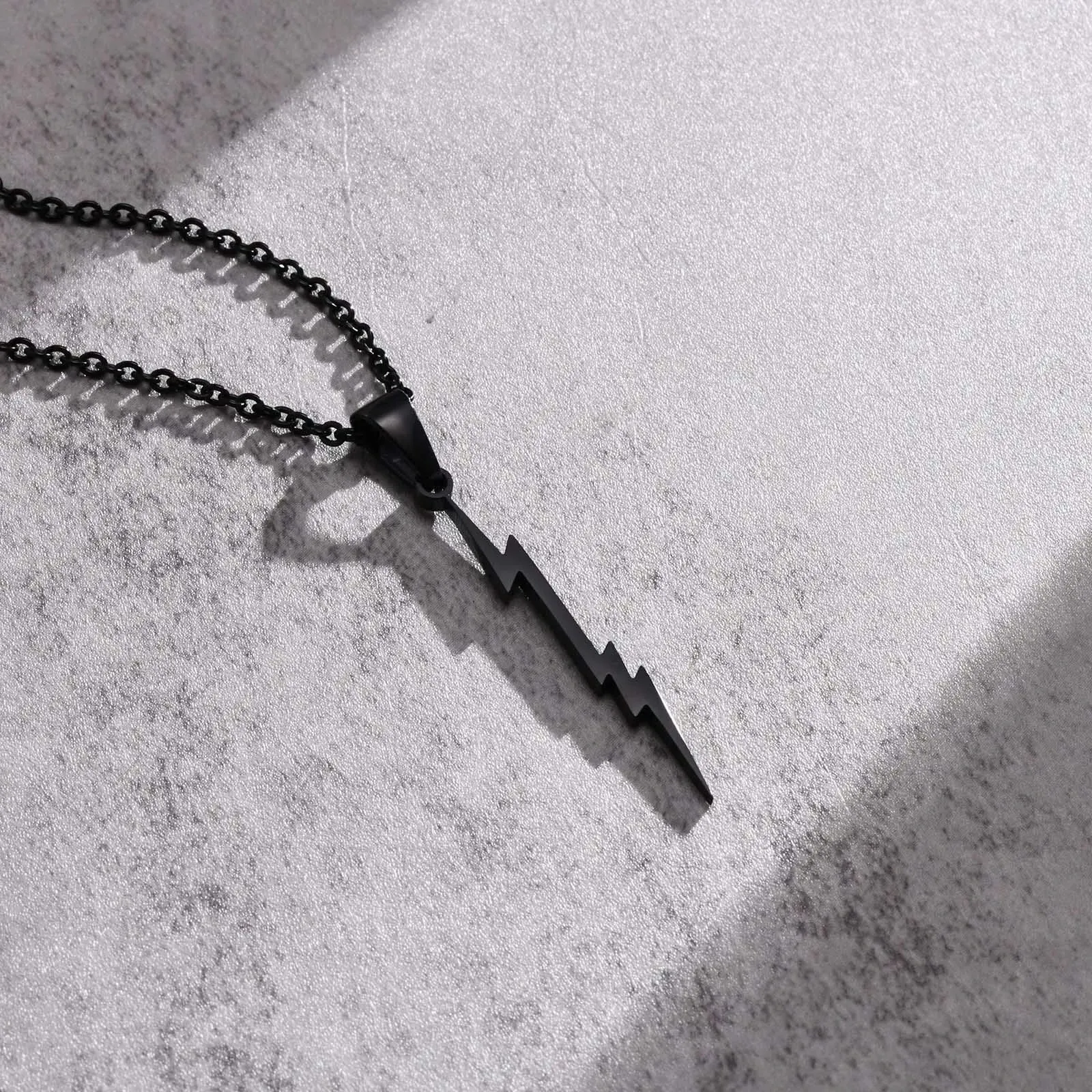 Cool Slim Lightning Necklaces for Men Boys