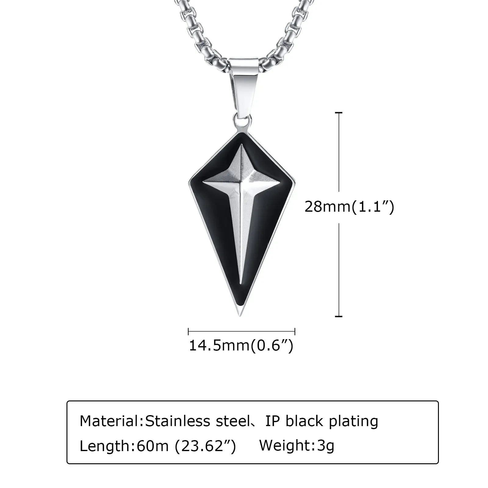 Cool Star 4-Pointed Pendant Necklaces for Men