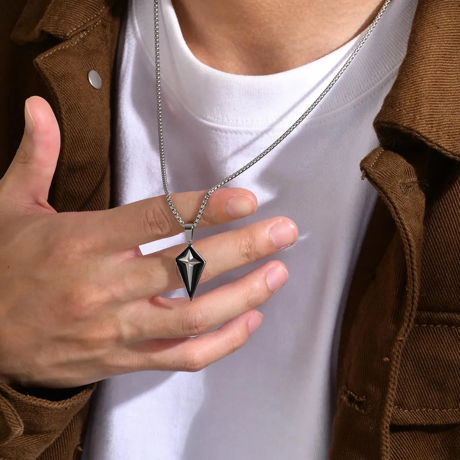 Cool Star 4-Pointed Pendant Necklaces for Men