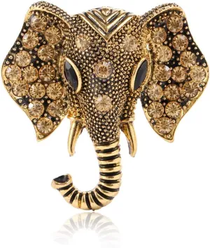 Crystal Elephant Brooches Vintage Brooch Pin Jewelry Gifts for Women