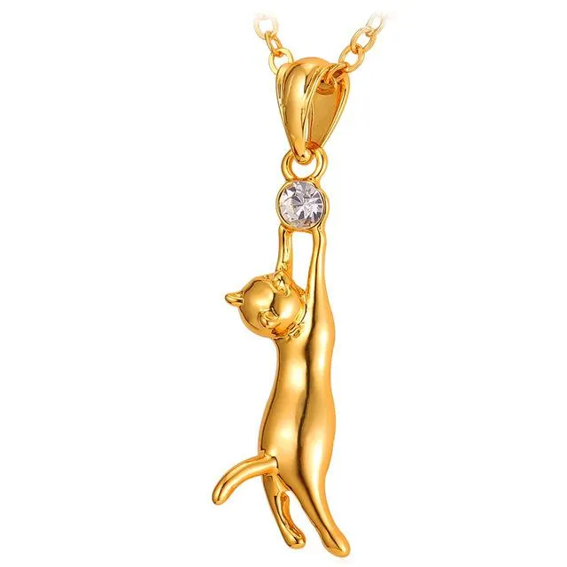 Cute Cat Necklace & Pendant For Women