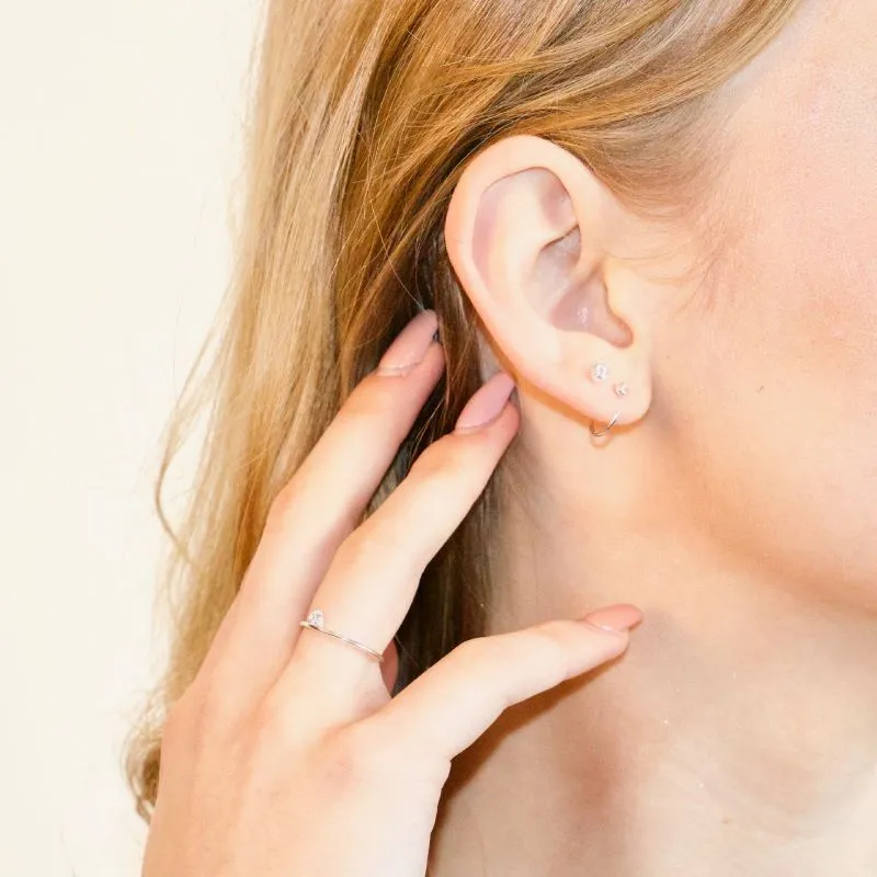 CZ Huggie Earring