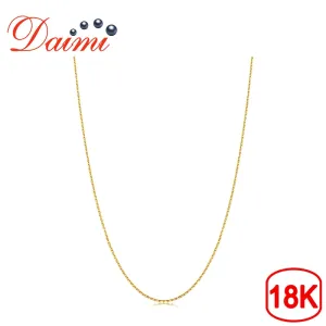 DAIMI Genuine 18K Yellow Gold Chain 18 Inches AU750 Cost Price Necklace Pendant Wendding Party Gift For Women