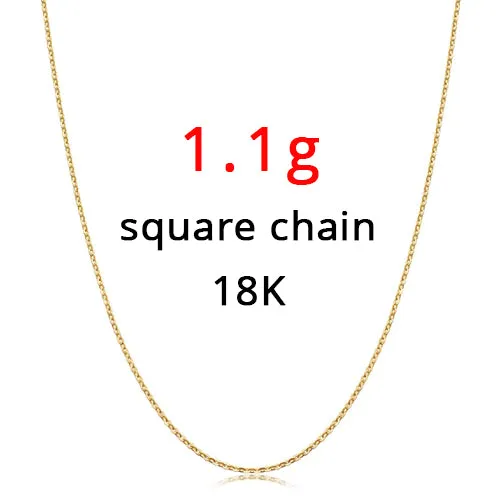 DAIMI Genuine 18K Yellow Gold Chain 18 Inches AU750 Cost Price Necklace Pendant Wendding Party Gift For Women