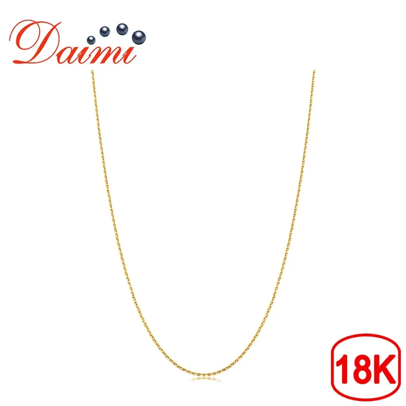 DAIMI Genuine 18K Yellow Gold Chain 18 Inches AU750 Cost Price Necklace Pendant Wendding Party Gift For Women
