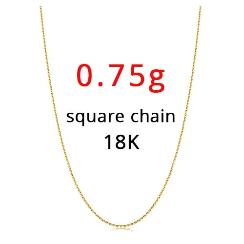 DAIMI Genuine 18K Yellow Gold Chain 18 Inches AU750 Cost Price Necklace Pendant Wendding Party Gift For Women