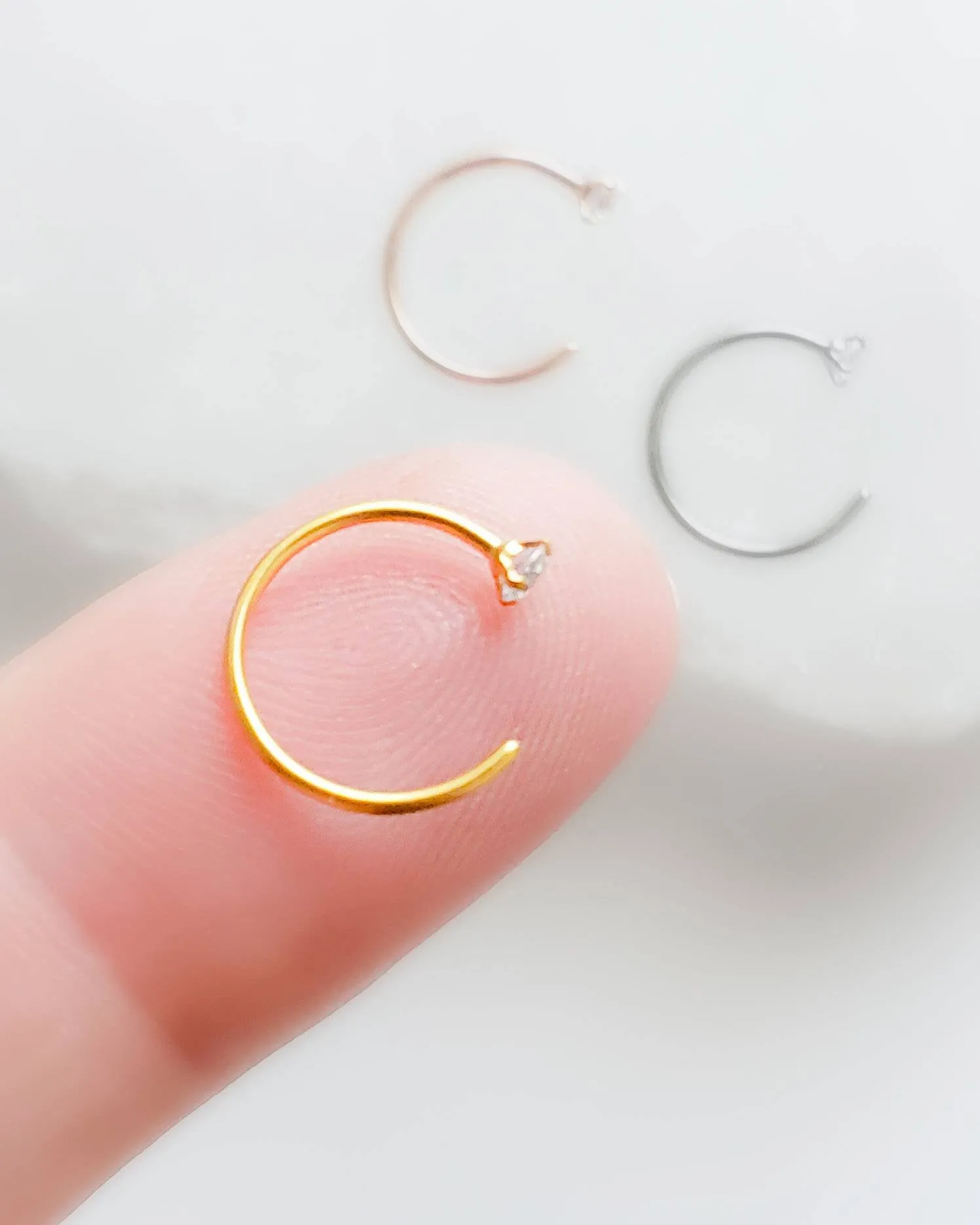 Dainty Sparkle Hug Hoops