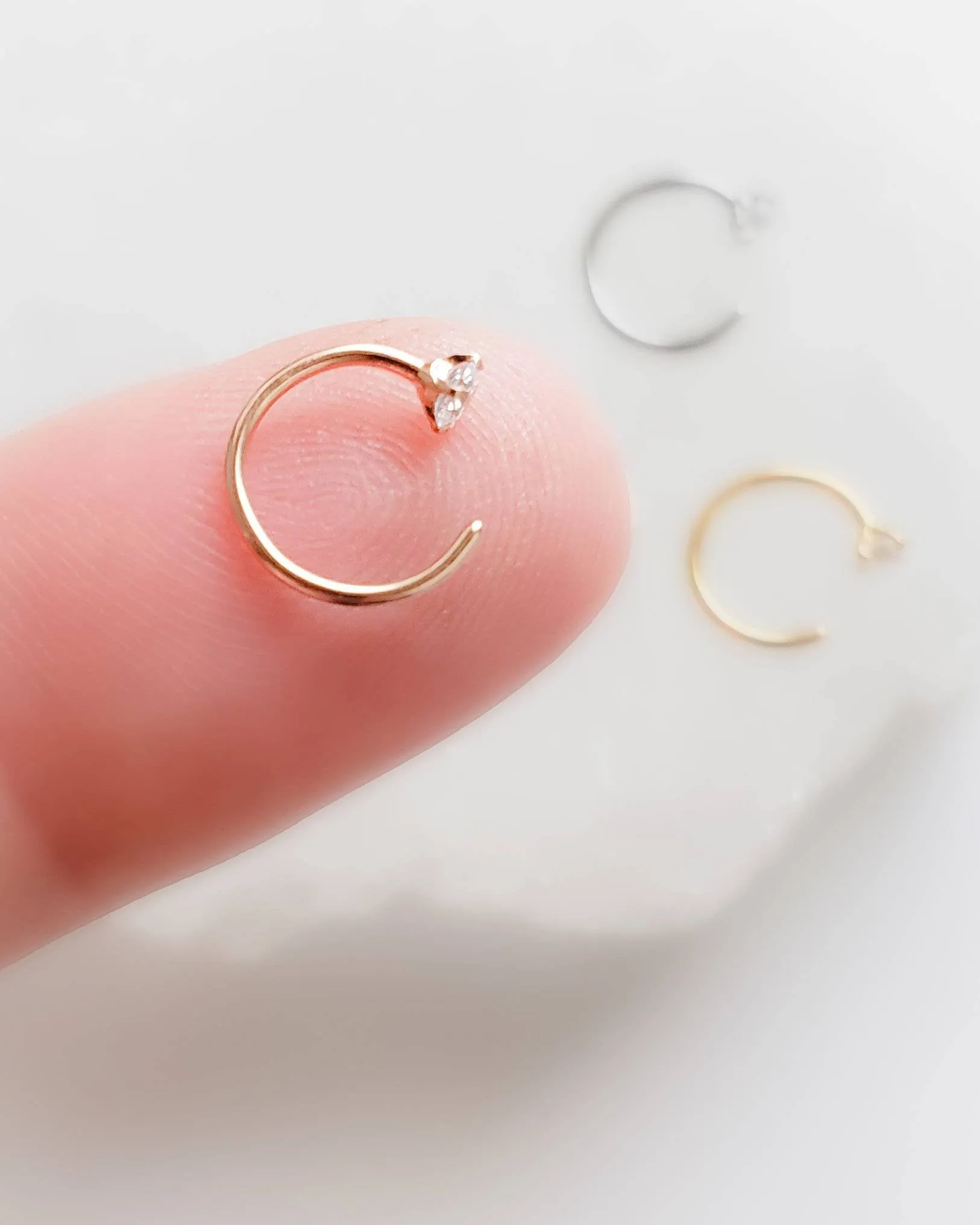 Dainty Sparkle Hug Hoops