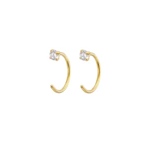 Dainty Sparkle Hug Hoops