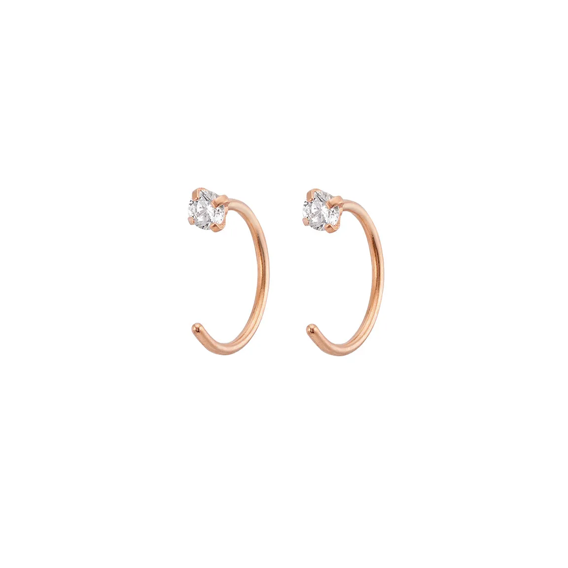 Dainty Sparkle Hug Hoops