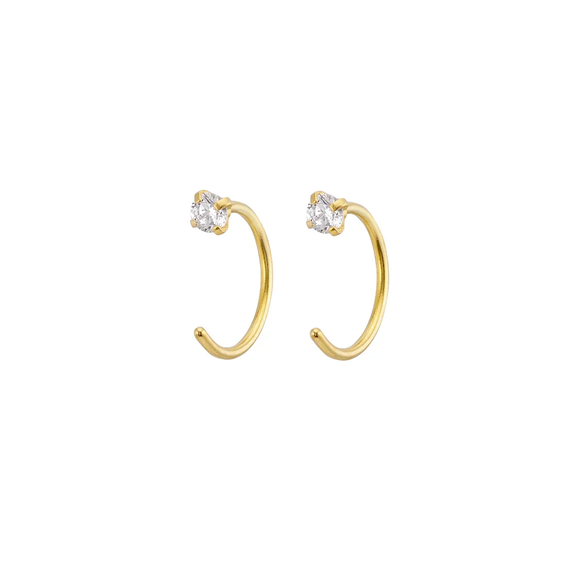 Dainty Sparkle Hug Hoops