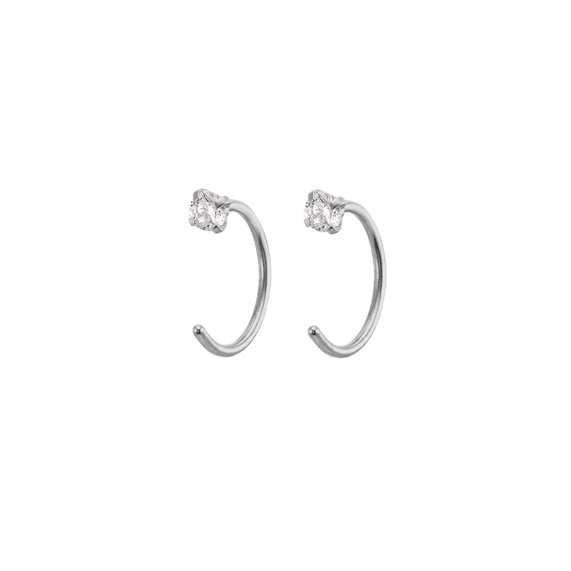 Dainty Sparkle Hug Hoops