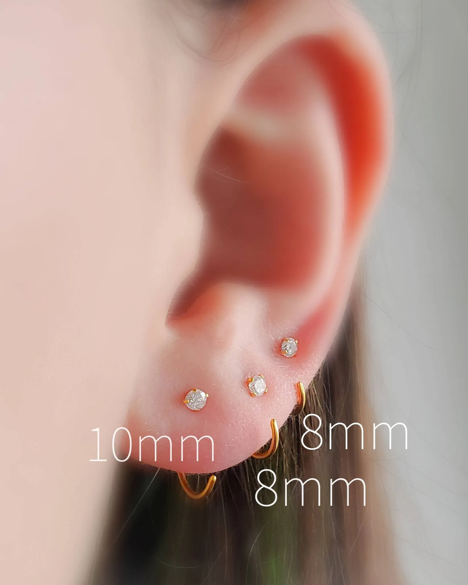 Dainty Sparkle Hug Hoops