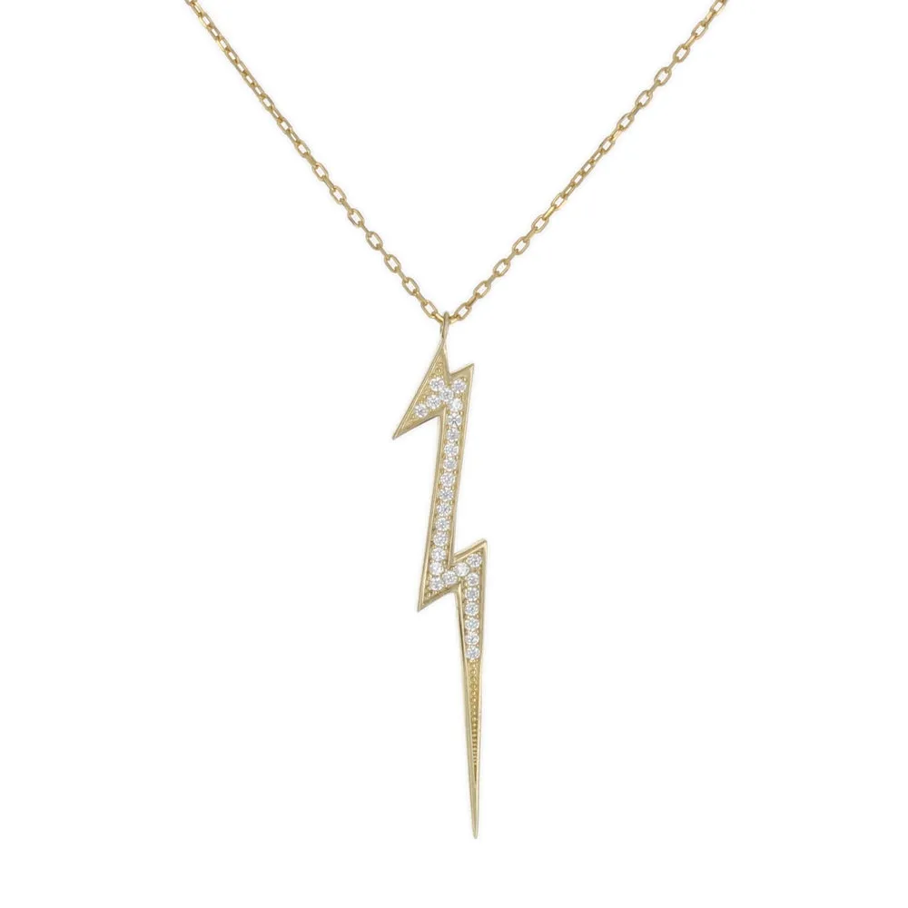 DANGLING LIGHTNING BOLT NECKLACE