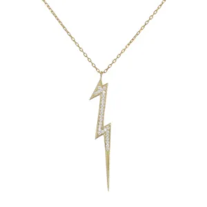 DANGLING LIGHTNING BOLT NECKLACE