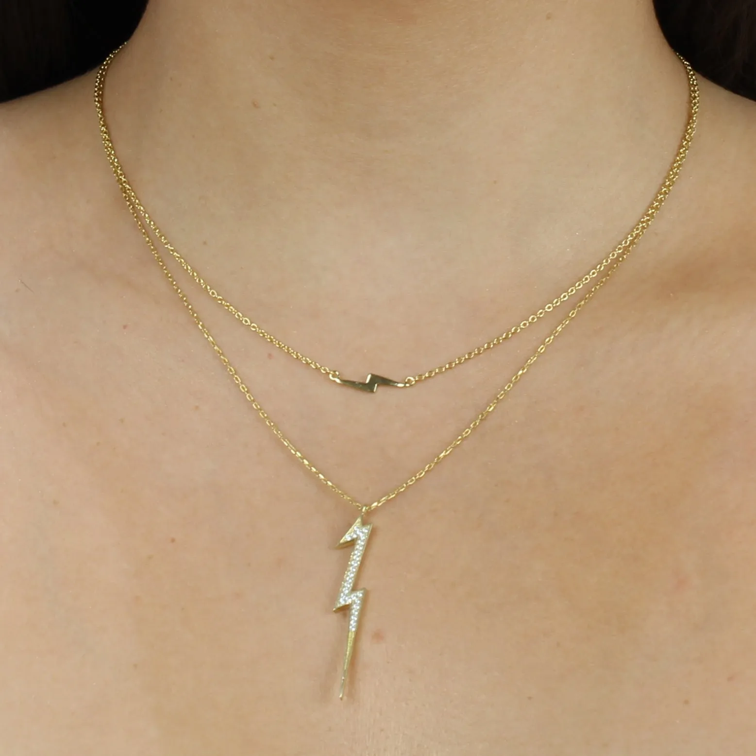 DANGLING LIGHTNING BOLT NECKLACE
