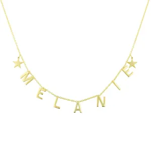 Dangling Name Star Necklace